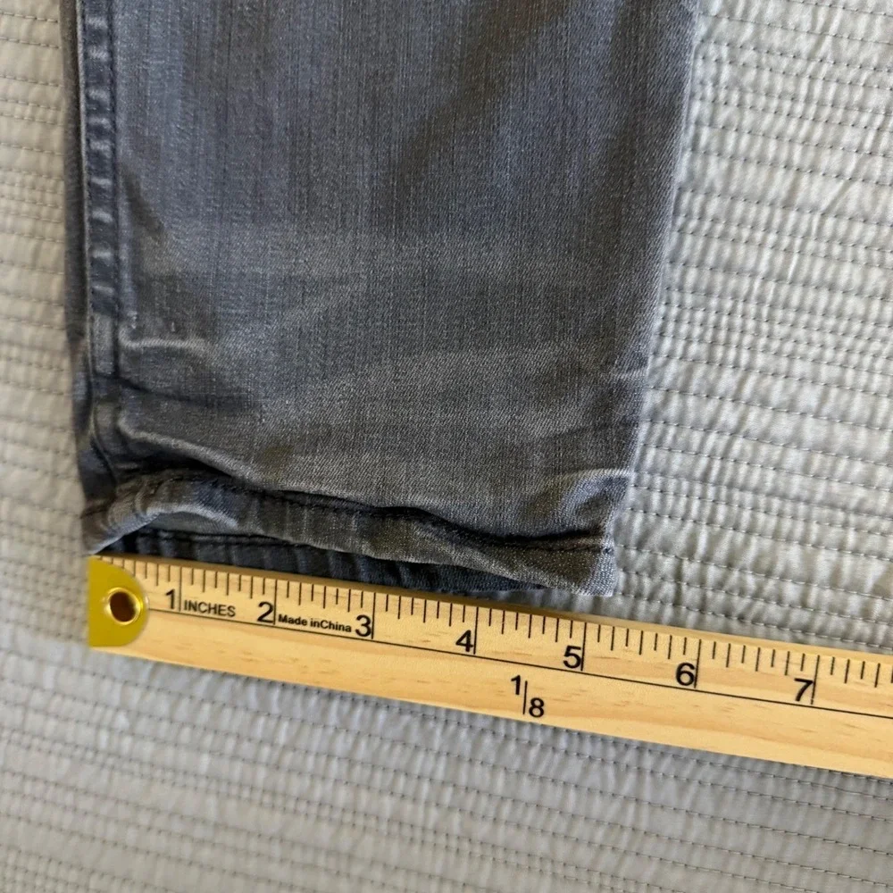 White House Black Market Women's Skinny Jeans Grey High Rise Size 14 Faded Denim